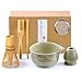 VIBINHO Matcha Kit, Matcha Set da 6 Pezzi con Frusta per Matcha, Ciotola per Matcha, Filtro per Matcha, 2 Cucchiaio e Supporto in Ceramica, Set Matcha Ideale per la Preparazione del Tè Matcha (A) immagine