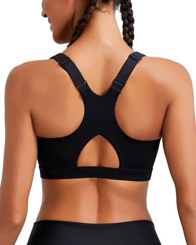 RUNNING GIRL High Impact Sports Bras for Women High Support Molded Cups, Adjustable Straps Sports Bra with Sewn in Pads