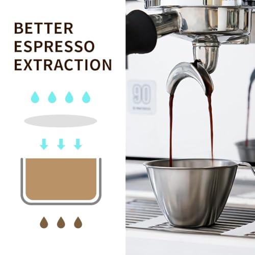 watchget Filtros de papel expresso de 53 mm – 500 peças de papéis de filtro de café cru para tela de
