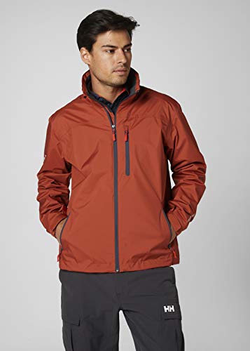 Image of Helly-Hansen mens Crew Midlayer Fleece Lined Waterproof Windproof Rain Jacket