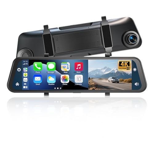 11.8 Mirror Dash Cam Front and Rear 4K+1080P