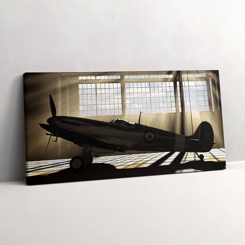 Spitfire de la Seconde Guerre mondiale tableau d'art sur toile peinte