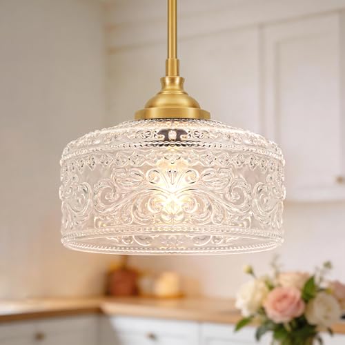 Gold Pendant Lights Kitchen Island, Vintage Bathroom Pendant Light With