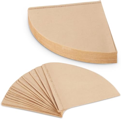 Lista de Filtros de café los 5 mejores. 43 LENGSIDA Filtros de Café de Papel V02, 100 Piezas, Filtro V60, Marrón Natural