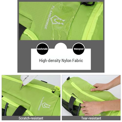 fangzi Foldable Travel Bag Nylon Duffel Bag for Traveling Gym Bag for Men and Women Sports Tote Gym Bag Shoulder Weekender Overnight Bag, Blue4