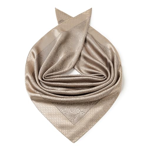 Image of 35 inch Men's Large Square Jacquard Scarf - Cowboy Wild Rugged Style, With Gift Packed