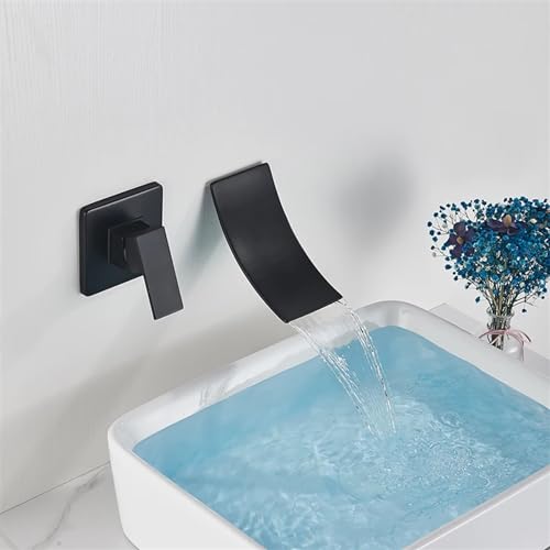 Robinet de lavabo à effluent doux et cascade pour mitigeur mural deux pièces - 7