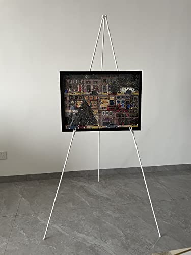 White Easel Stand For Wedding Sign, 63'' Folding Easel For Display, Collapsible Easel For Poster Board Display, Tripod Floor Stand For Sign, Whiteboard, Painting Art Easel For Signs Adjustable #TOP6