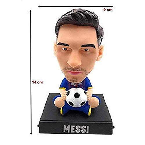 Image of Awestuffs Messi Football Phone Holder Decoration Bobblehead Action Figure | Bobblehead Figures
