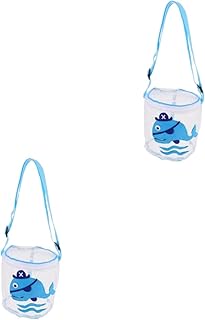 2pcs Toy Bag Beach Toy Bag Cross Body Tote Kid Toy Sand Toys Collector Beach Toys for 8-10 Shell Collecting Bag Zipper Seashell Mesh Bag Shell Bag Beach Mesh Seashell Bag Toy