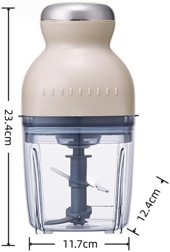 Aoccqkfフードプロセッサー 美味しい料理を作るための必須 電動 コードレス フードチョッパー 0.6L容量 4枚刃 ひき肉 耐