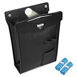 車用ゴミ箱 車載ゴミ袋 HOPOPRO 車用収納ケース 小型 引っ掛け式 省スペース 車用マルチポーチ コンパクト 防水 磁気付き PU製 LEDセンサーライト照明 シートバックポケット 小物入れ 折りたたみ式 助手席側 後部座席 2個ごみ袋付