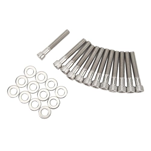 Kit de Parafusos de Cabeça de Cilindro, Aço Inoxidável 304 Endurecido, Polido paraSmall Block SBF 28