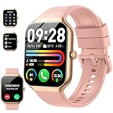 Smartwatch Herren Damen, 1,96' HD 2025 Fitnessuhr Smart Watch mit Telefonfunktion, 115+ Sportmodi Schrittzähler Armbanduhr, Herzfrequenz SpO2 Schlafmonitor, IP68 Wasserdicht Sportuhr für Android iOS