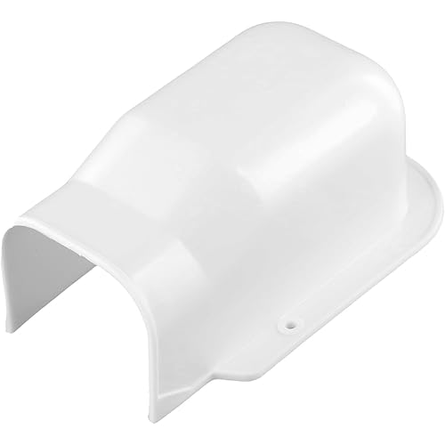 PVC AC Line Set Cover Kit for Split and Central Conditioner, Mini Split for HVAC Duct and Tubing Conduit Cover with Wall Entry Cap, 90° Elbows, Coupling, End Cap, 135° Flat(Wall Entry Cap)