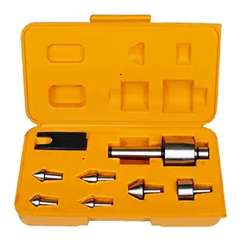 INPANOLS 9PCS Mt3 Medium Duty Live Center Set, 3MT Morse Taper with 7 Interchangeable Points for Lathe Tailstock Machine
