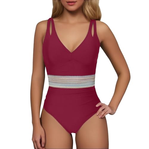 Maillot de bain tankini 2 pièces uni taille 2026 pour femme