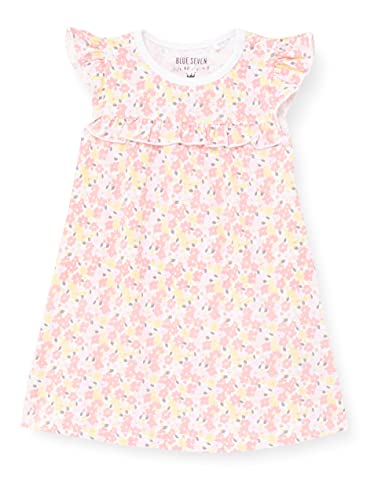 blue seven Mädchen Kleid Atuendo de Jugador, Weiss AOP Orig, 80 cm para Bebés