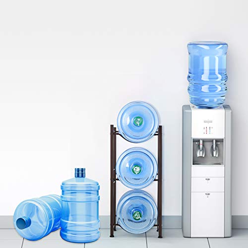 3-Tier Jug Holder 5 Gallon Water Bottle Storage Rack Bottle Holder Cooler Jug Rack Detachable Heavy Duty Water Dispenser Accessory Stainless Steel