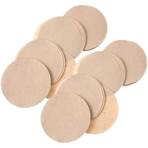 SHOWERORO Filtro de Café Desechable de Papel Natural, Redondo 56mm Tamaño 3, 100 Unidades para Cafetera Italiana, Prensa Francesa y Cafeteras de Espresso, Filtros de Papel para Uso