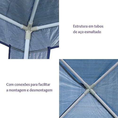 Tenda Gazebo Desmontável 3x3 Barraca Para Praia Jardim, MM House