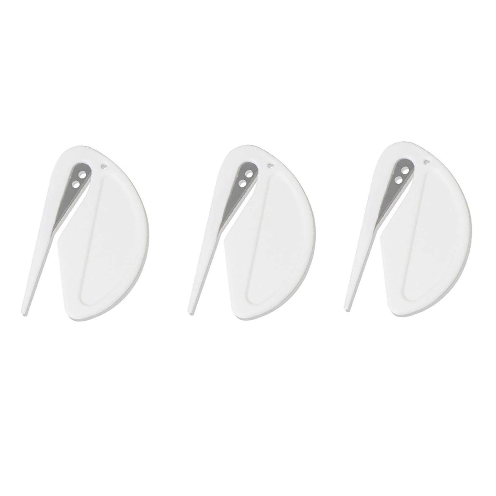 lamphle 3 Pcs Letter Opener Envelope Slitter Paper Cutting Tool with Safety Concealed Razor Blade Multipurpose Letter Opener White 3pcs