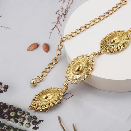 Ammiko Western Concho Belt for Women Chain Belt Fashion Cowgirl Waist Belts for Dresses Jeans Country Concert Outfit4