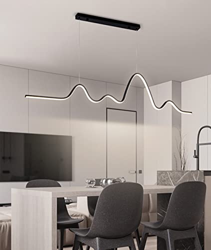 Suspension LED moderne rectangulaire réglable anti-éblouissement avec télécommande