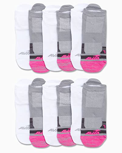Avia Womens No Show Socks - 12 Pack Soft Stretch Moisture Wicking Athletic Low Cut Socks for Women (Size 4-9, Extended: 9-12)2