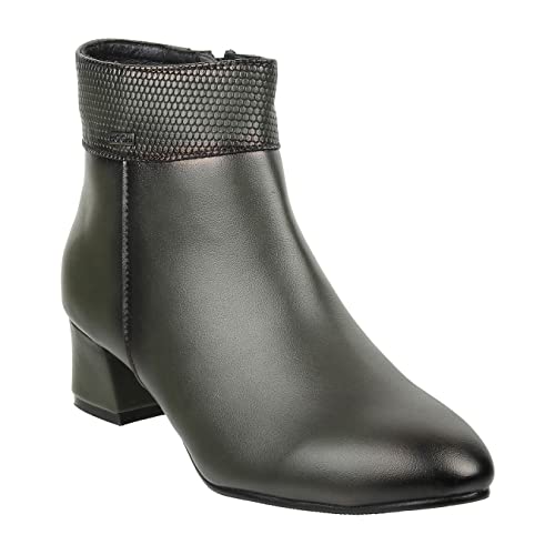 Image of Mochi Women's Faux Leather Heeled Fashion Chelsea Ankle Boots