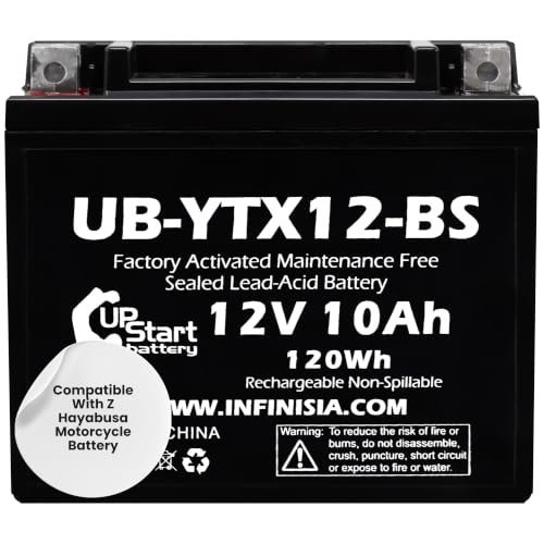 YTX12-BS 12V 10Ah for Suzuki Hayabusa 1300 Battery