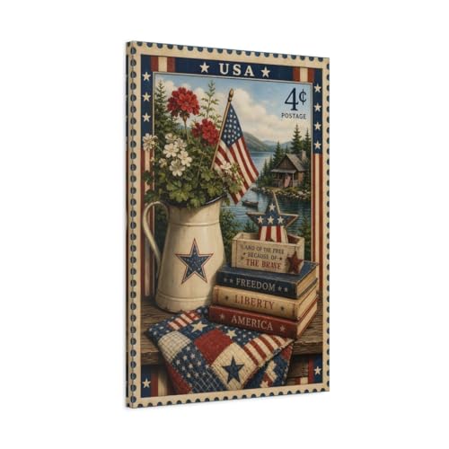 Tableau rétro drapeau américain pour habiller un mur au-dessus d'une table