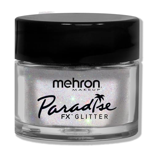 Mehron Makeup Paradise Glitter FX | Professional Cosmetic for Makeup & Art | Vibrant & Shimmering Loose Glitter .25 oz (7 g) (White)