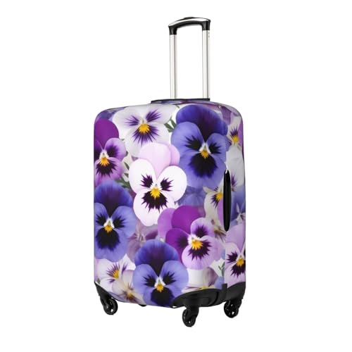 Purple Flower Print Luggage Suitcase Covers Elastic Washable Luggage Protector Luggage Covers For Suitcase2