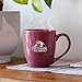 Rico Industries NCAA SUNY Potsdam Bears Primary Logo Maroon 16 oz Team Color Laser Engraved Speckled Ceramic Coffee Mug