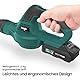 Laubbläser 20V - Elektrischer Laubsauger mit 2.4Ah Ladegerät und 2,0 Ah Akku | Kraftvoll Akku-Gebläse, 180 Km/h, 12000RPM für Effizient Garten Rasenpflege