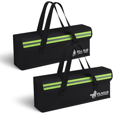 FLASLD 2-Pack Lipo feuerfeste Tasche Ebike Zubehör Akku Ladetasche Case Charge explosionssichere große Kapazität Lagerung Guard Safe Box 49 x 11 x 18 cm