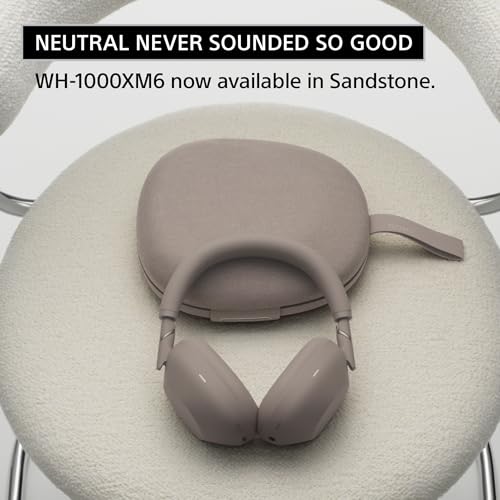 Image of Sony WH-1000XM6 The Best Noise Cancelling Wireless Headphones, HD NC Processor QN3, 12 Microphones, Studio-Quality, New Sandstone Color