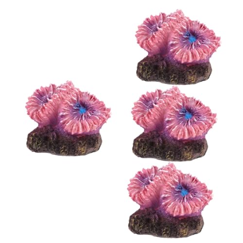 Toddmomy 4 Piezas Paisajismo de Coral simulado Accesorios para estanques de Peces al Aire Libre Bomba de Aire del Acuario Coral Reef decoración pecera Plantas de Acuario Artificiales Resina