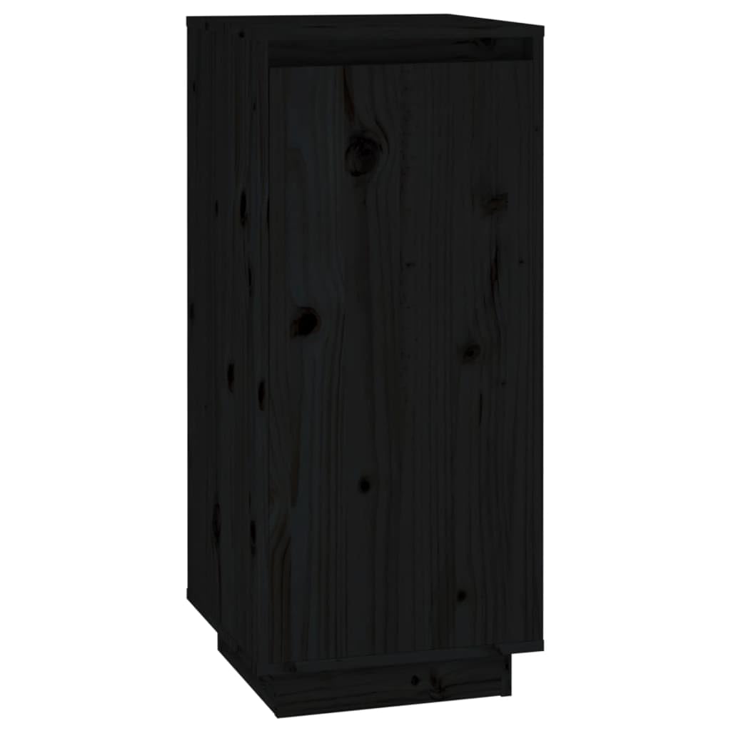 vidaXL Armario Zapatero Organizador Pasillo Sala Zapatos Almacenamiento Estante Recibidor Entrada de Madera Maciza de Pino Negro 35x35x80 cm