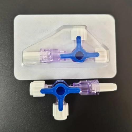 20Pack Luer Stopcocks 3-Way,Luer Connections,Sterile Individual Package,for Veterinary and Lab