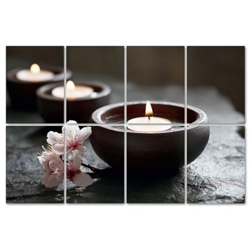8 Pack Paneles Acústicos Artísticos Absorbentes de Sonido, Velas Flotantes, Paneles Decorativos Autoadhesivos para Estudios de Grabación en Casa 48"x32" miniatura 1