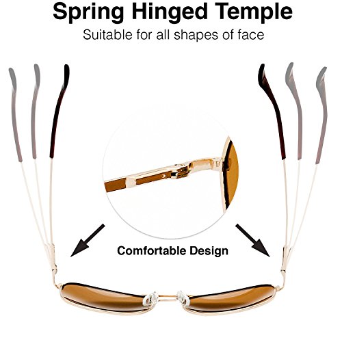 The Fresh Classic Retro Metal Frame Polarized Sunglasses Rectangular Sun Glasses4