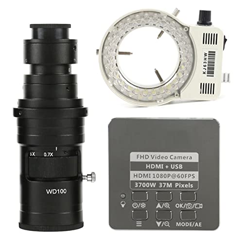 ラボ用顕微鏡アクセサリー 108.066PPS 37MP.産業用電子デジタルビデオ顕微鏡カメラ(200X and Light)