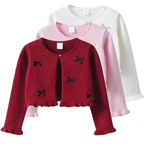 Kids Girls Long Sleeve Cardigan Bolero Shrug Summer Fall Dress Cover Up for Wedding Party Birthday3