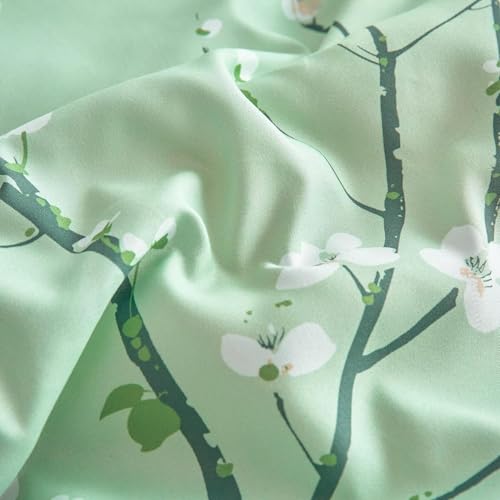 Freyamy Bettwäsche 220x240 Blumen Grün Blütenzweig Aesthetic Bettwäsche Set – Ansicht 5