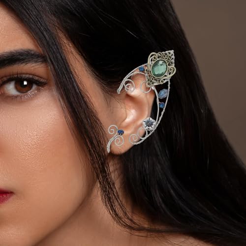 Pendientes de cristal verde de hadas elegantes y no perforados SOIMISS para novias 6