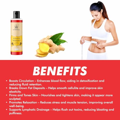 Image of Slimming Massage Oil Pack of 2 (210 ml Each) | Natural Body Toning & Firming Oil | Reduces Cellulite, Improves Skin Tightening & Boosts Circulation | Ayurvedic Slimming Oil for Men & Women