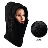 Cooko Ski Hat,6in1 Thermal Warm Fleece Balaclava,Winter Scarf,Face Mask Hats