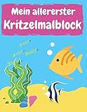 Mein allererster Kritzelmalblock: ca. A4, blanko, 75 Blatt (150 Seiten) | Kritzelmalbuch ab 1 Jahr, Malblock für Kleinkinder, Kindergartenkinder und ... Skizzenbuch, Skizzenblock zum Kritzeln) - Kritzelmonster 